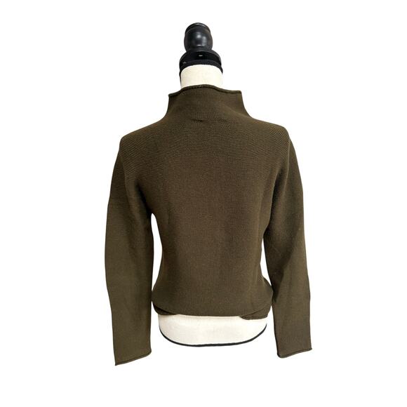 Theory 100% Cashmere Rollneck Sweater – Army Green – Women’s Small - Picture 2 of 8